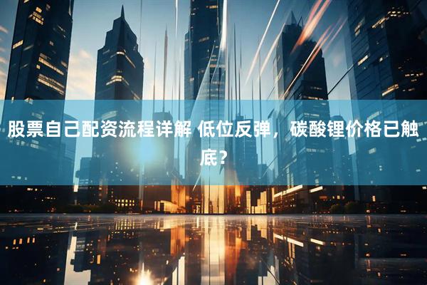 股票自己配资流程详解 低位反弹，碳酸锂价格已触底？